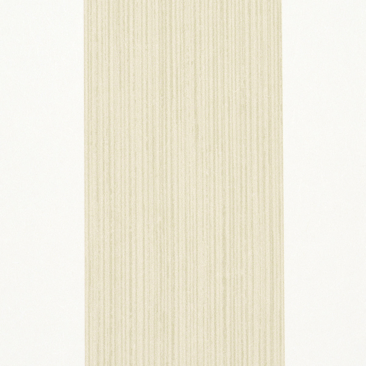 Light beige wallpaper with wide vertical stripes in straw color.