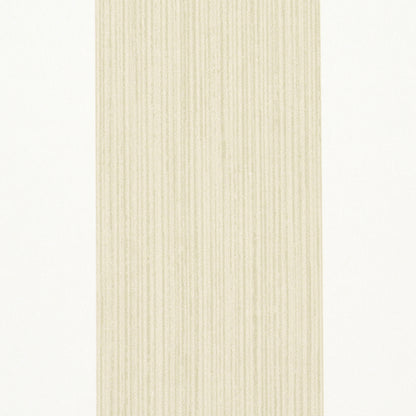 Light beige wallpaper with wide vertical stripes in straw color.