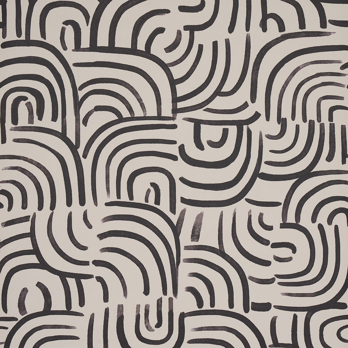Carbon backdrop with dense black curved lines forming an abstract labyrinth pattern.