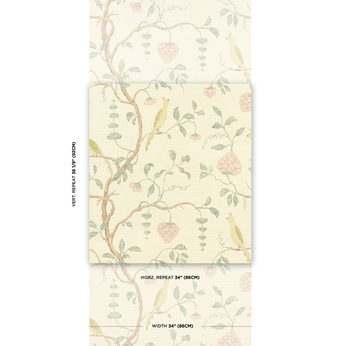 SCHUMACHER WALLCOVERING  TEXTURED WALLCOVER & GRASSCLOTH WISTERIA SISAL   TEAL & SOFT PINK   - 5013700