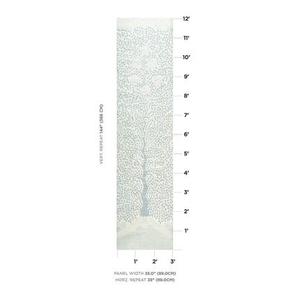 SCHUMACHER  TEXTURED WALLCOVERINGS & PRINTED GRASSCLOTHS KAYON SISAL PANEL   SOFT BLUE   - 5013720