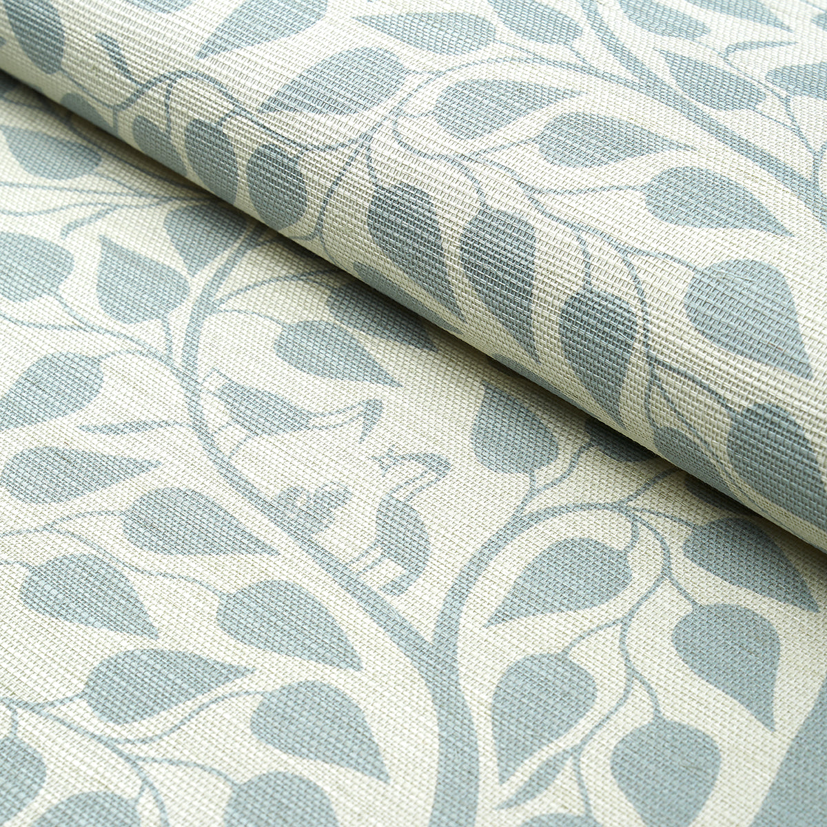 SCHUMACHER  TEXTURED WALLCOVERINGS & PRINTED GRASSCLOTHS KAYON SISAL PANEL   SOFT BLUE   - 5013720