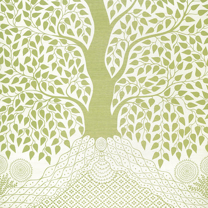 SCHUMACHER  TEXTURED WALLCOVERINGS & PRINTED GRASSCLOTHS KAYON SISAL PANEL   SOFT GREEN   - 5013721