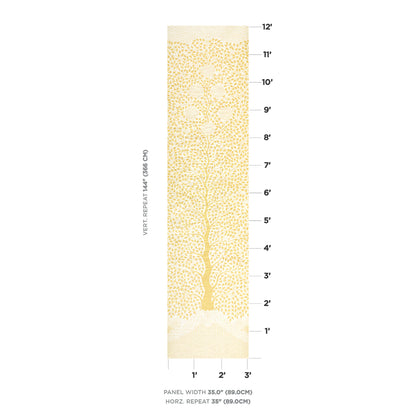 SCHUMACHER  TEXTURED WALLCOVERINGS & PRINTED GRASSCLOTHS KAYON SISAL PANEL   SOFT YELLOW   - 5013722