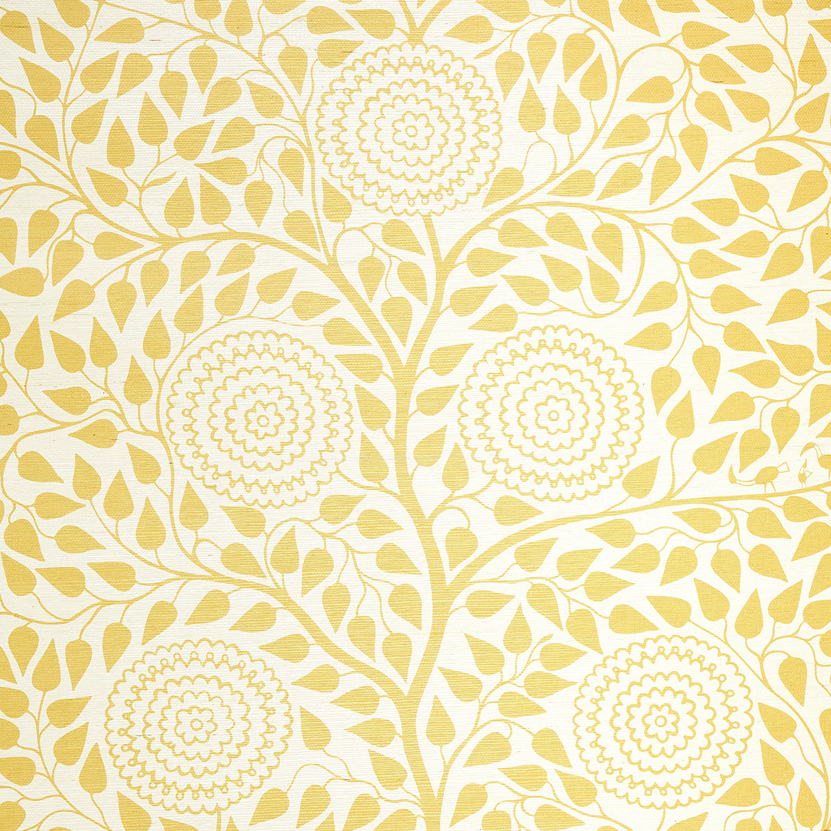 SCHUMACHER  TEXTURED WALLCOVERINGS & PRINTED GRASSCLOTHS KAYON SISAL PANEL   SOFT YELLOW   - 5013722