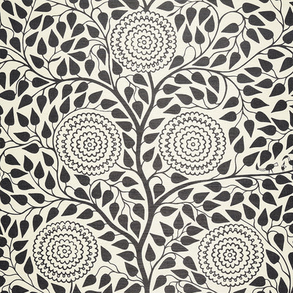 SCHUMACHER  TEXTURED WALLCOVERINGS & PRINTED GRASSCLOTHS KAYON SISAL PANEL   BLACK   - 5013723