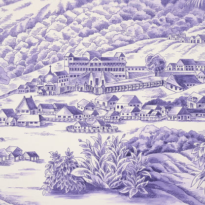 SCHUMACHER  VICTOR GLEMAUD TOUSSAINT TOILE   PURPLE ON CREAM   - 5013772