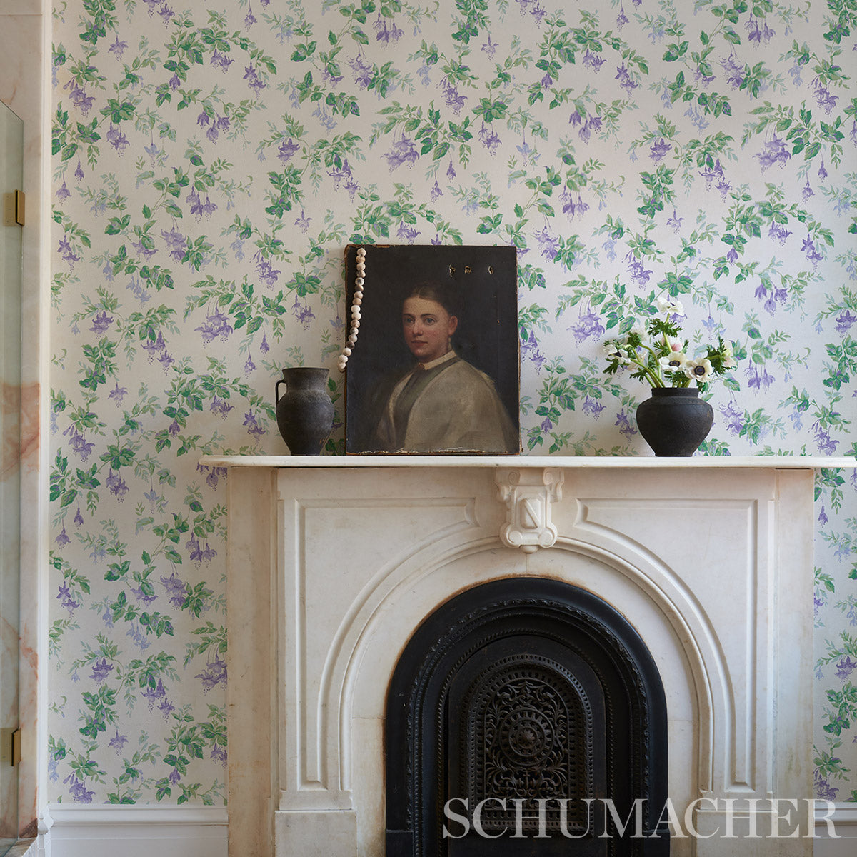 SCHUMACHER WALLCOVERING  FULL BLOOM GARDEN GATE   VIOLET   - 5013870