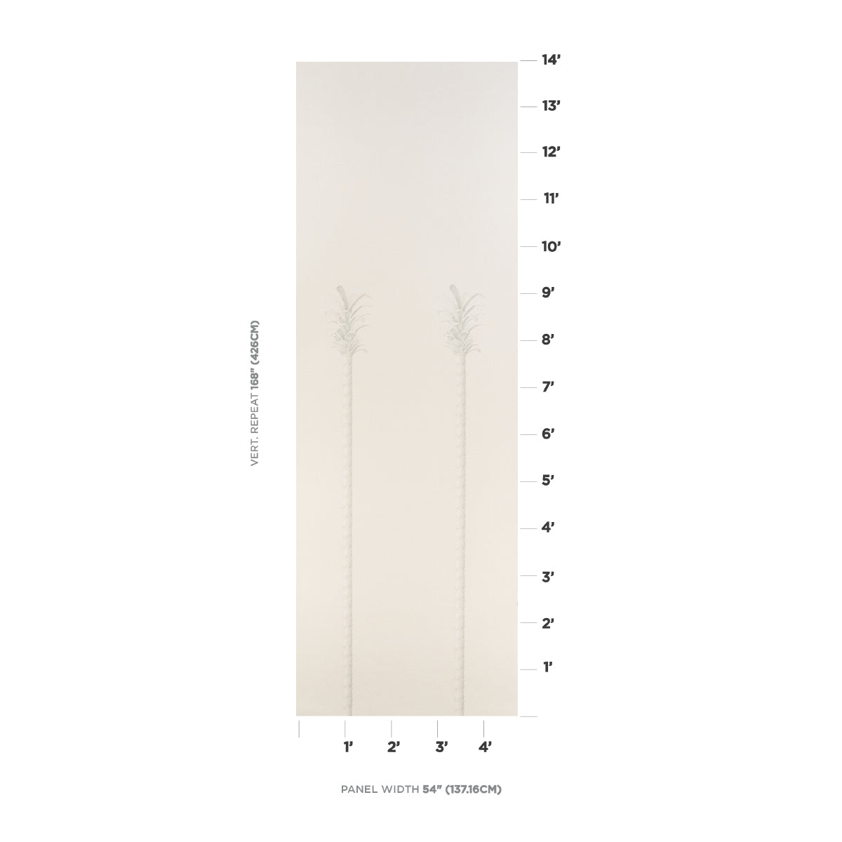 SCHUMACHER  PANELS COLLECTION VILLA PALM PANEL   WHITE,IVORY   - 5013881