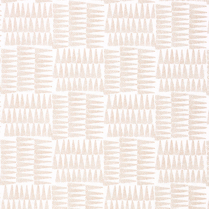 Warm beige blocky pattern of fine diagonal stitches forming a tile-like weave; fabric/wallpaper texture.