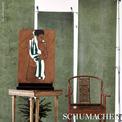 SCHUMACHER  DAVID KAIHOI HAND COMBED PLASTER   GREEN LEAF   - 5013952