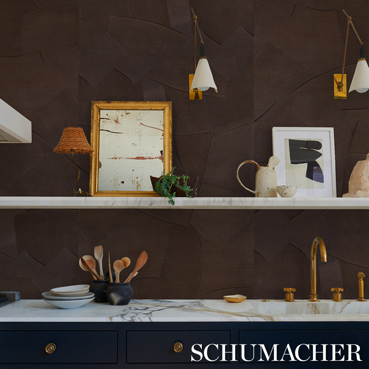 SCHUMACHER  DAVID KAIHOI HAND COMBED PLASTER   Brown   - 5013954