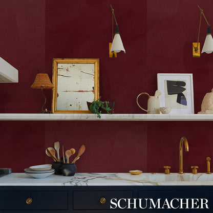 SCHUMACHER  DAVID KAIHOI HAND COMBED PLASTER   Oxblood   - 5013955