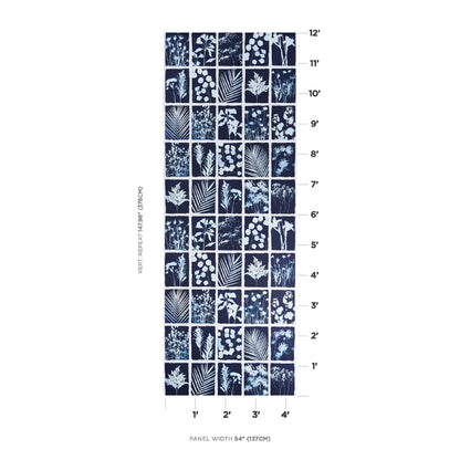 SCHUMACHER  PANELS COLLECTION CYANOTYPE PANEL   INDIGO   - 5013970