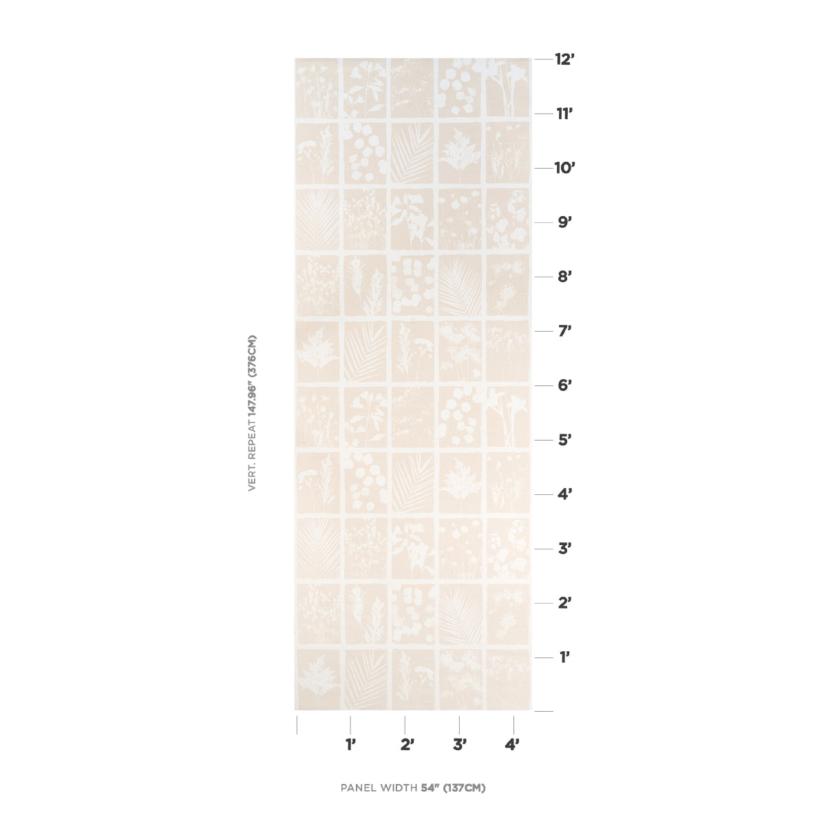 SCHUMACHER  PANELS COLLECTION CYANOTYPE PANEL   NATURAL   - 5013971