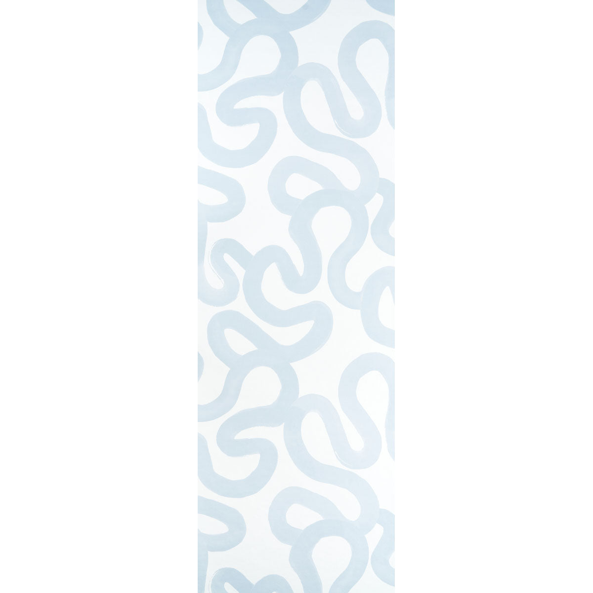 Light blue abstract looping pattern on white backdrop; vertical slim wallpaper panel.