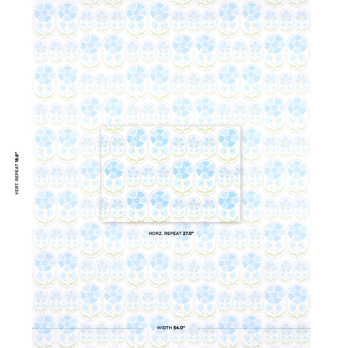 SCHUMACHER  BOHEMIA ANJUNA FLORAL   SKY   - 5014110