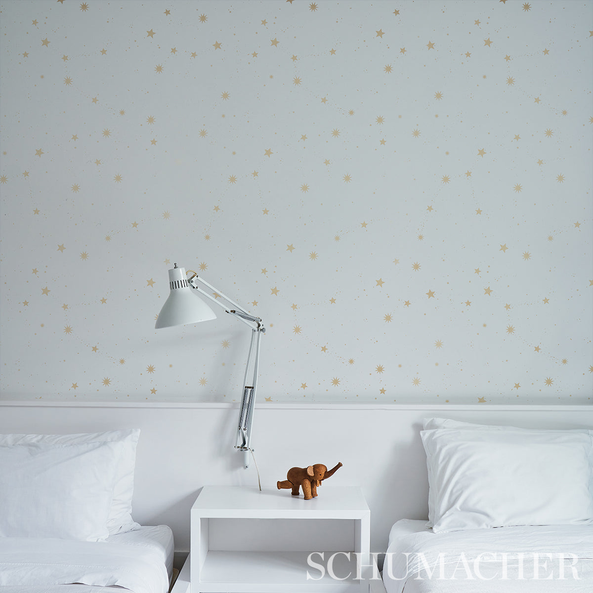 SCHUMACHER WALLCOVERING  MARIE-CHANTAL SCATTERED STARS   IVORY   - 5014140