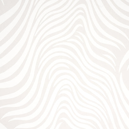 Neutral beige zebra-print pattern with soft wavy stripes on ivory; ideal for wallpaper or fabric.
