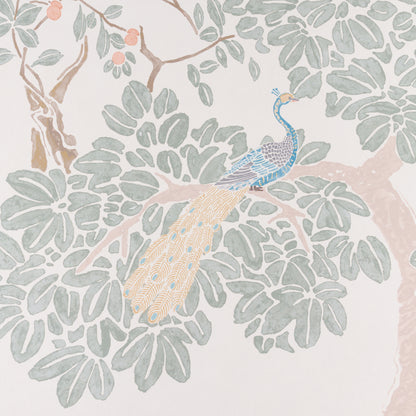 Alabaster-colored wallpaper panel set; decorative wall panels.