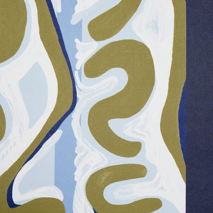 SCHUMACHER X  BACKDROP NIGHT AT THE OPERA   DEEP BLUE & OLIVE   - 5014180