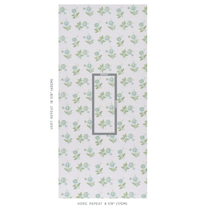 SCHUMACHER  NEW TRADITIONAL: PROVEN??AL COLLINE   LEAF , AQUA   - 5014221