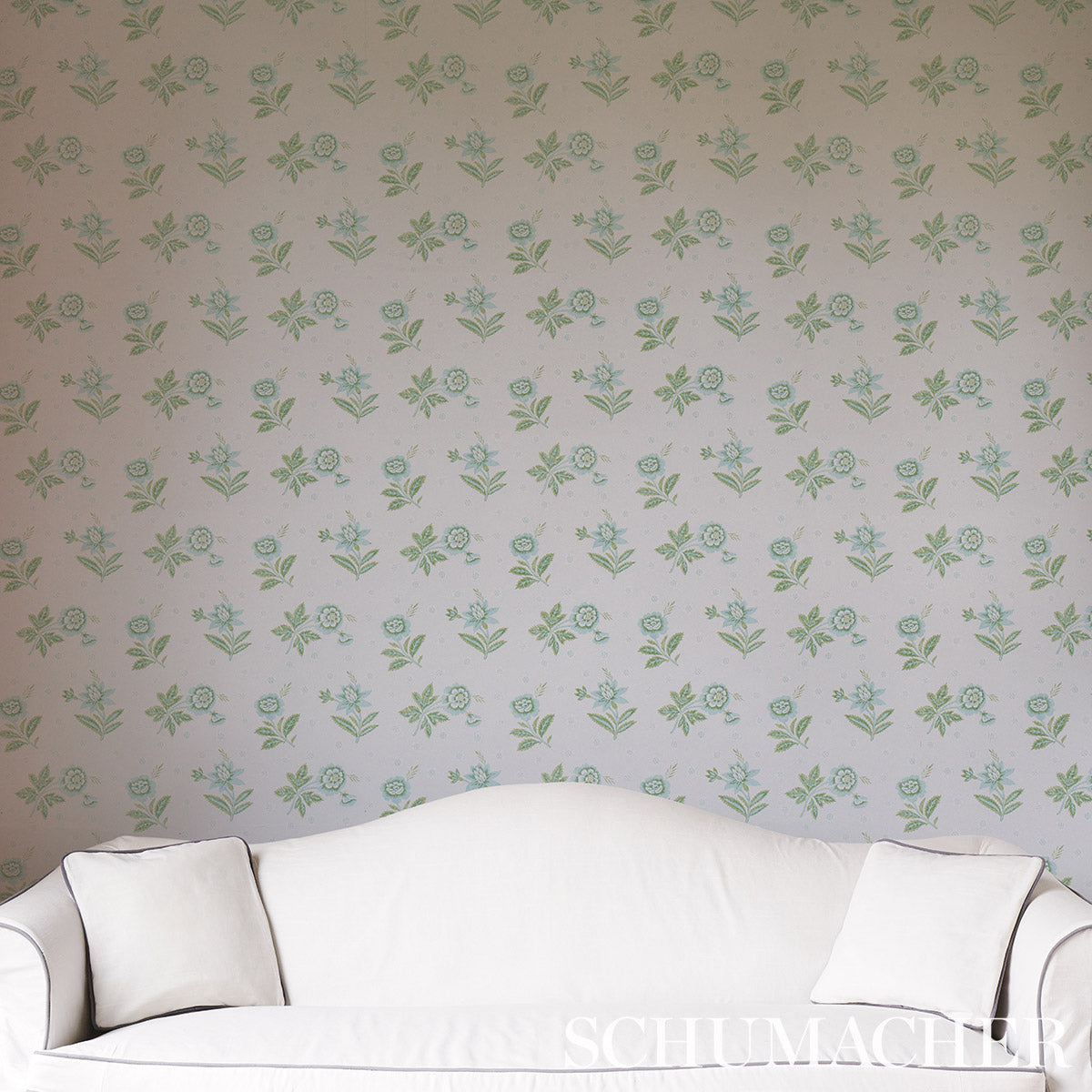 SCHUMACHER  NEW TRADITIONAL: PROVEN??AL COLLINE   LEAF , AQUA   - 5014221
