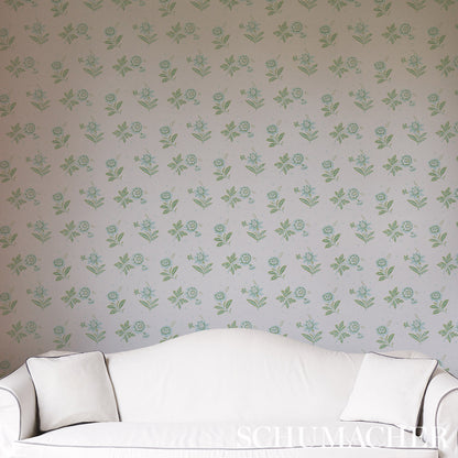 SCHUMACHER  NEW TRADITIONAL: PROVEN??AL COLLINE   LEAF , AQUA   - 5014221