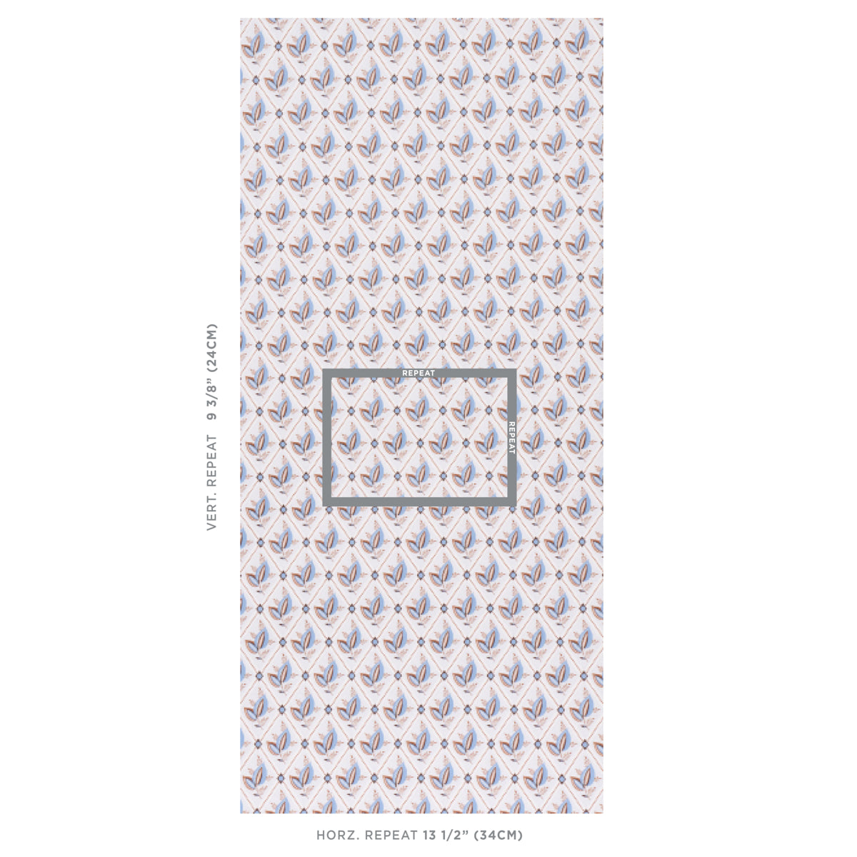 SCHUMACHER  NEW TRADITIONAL: PROVEN??AL BASILE TRELLIS   DELFT , SEPIA   - 5014232