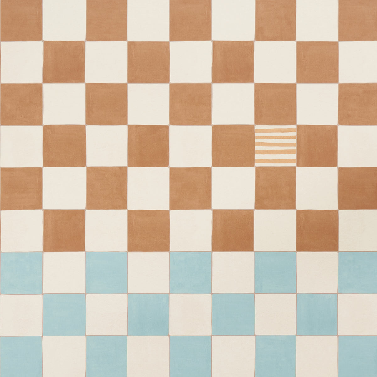 SCHUMACHER  Backdrop Gambit Panel   Teal , Earthy Brown   - 5014260