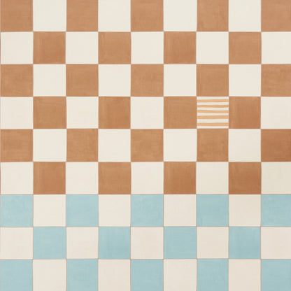 SCHUMACHER  Backdrop Gambit Panel   Teal , Earthy Brown   - 5014260