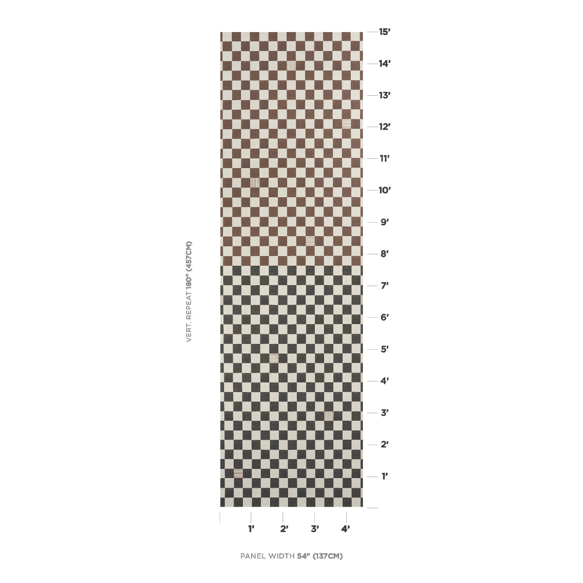 SCHUMACHER  Backdrop Gambit Panel   Cocoa , Charcoal   - 5014263