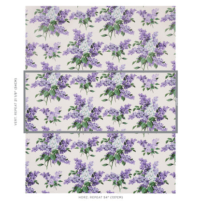 SCHUMACHER WALLCOVERING  JOHNSON HARTIG PROUST'S LILACS   PURPLE   - 5014310