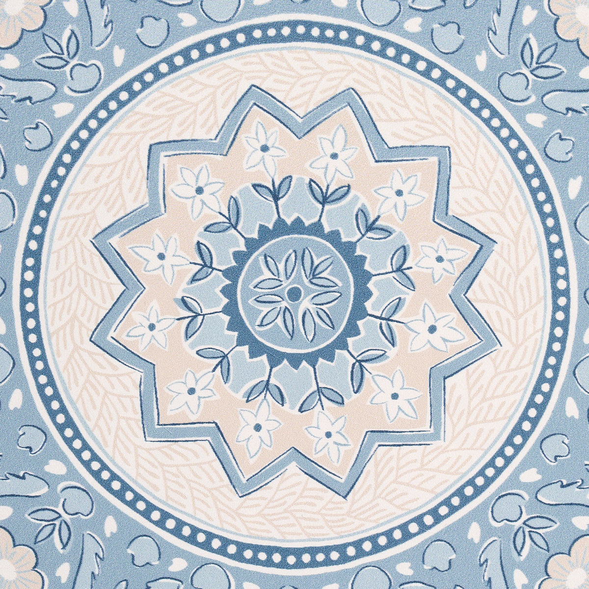 SCHUMACHER WALLCOVERING  MARK D. SIKES MONTECITO MEDALLION   CHINA BLUE   - 5014362