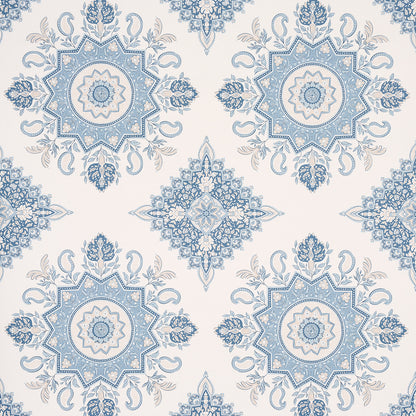 SCHUMACHER WALLCOVERING  MARK D. SIKES MONTECITO MEDALLION   CHINA BLUE   - 5014362