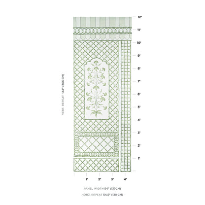 SCHUMACHER  MARIE-ANNE OUDEJANS BAMBOO TRELLIS PANEL A   GREEN   - 5014390