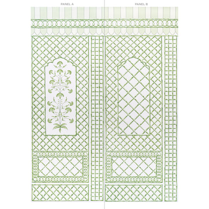 SCHUMACHER  MARIE-ANNE OUDEJANS BAMBOO TRELLIS PANEL A   GREEN   - 5014390