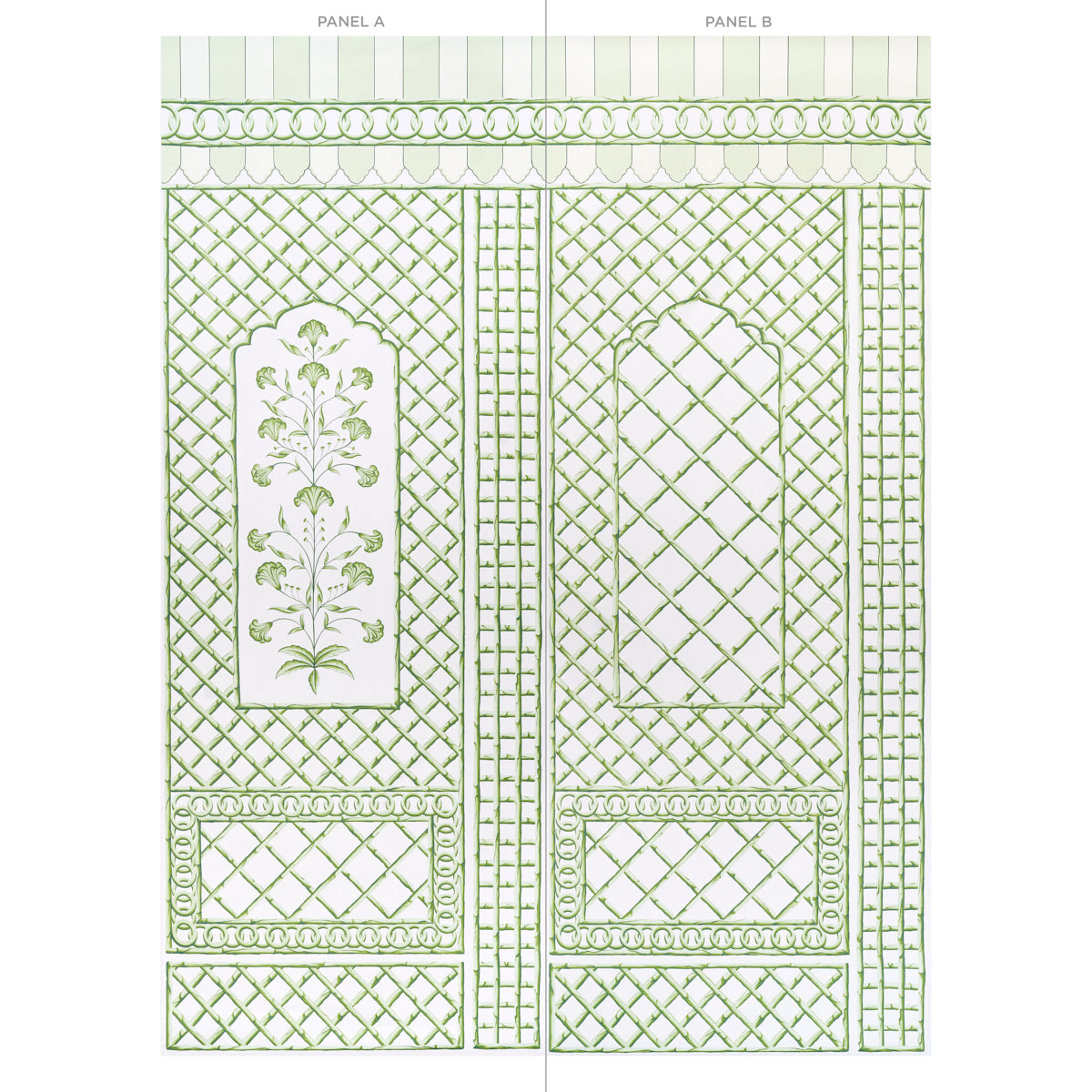 SCHUMACHER  MARIE-ANNE OUDEJANS BAMBOO TRELLIS PANEL B   GREEN   - 5014400
