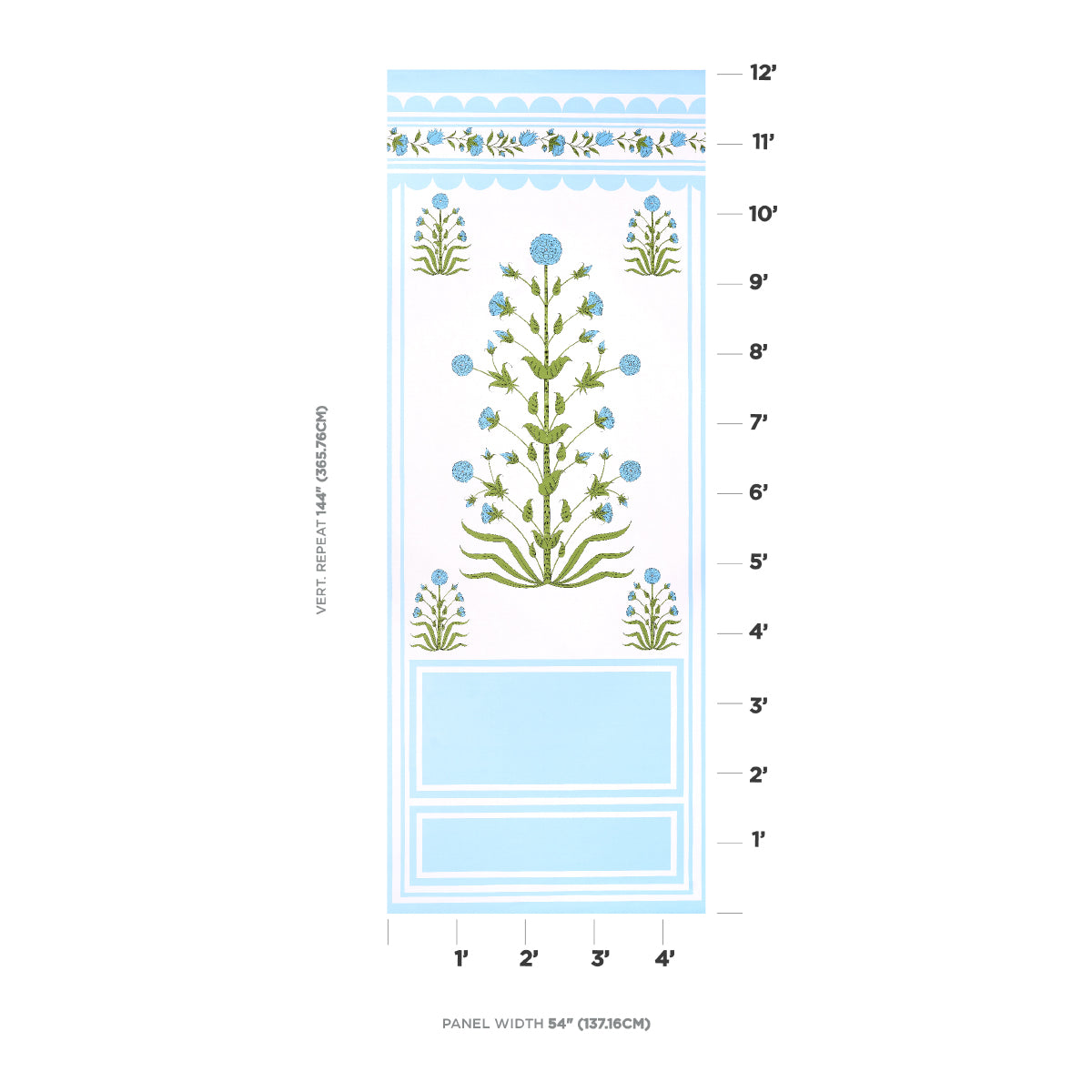 SCHUMACHER  MARIE-ANNE OUDEJANS ROYAL POPPY PANEL A   BLUE   - 5014431