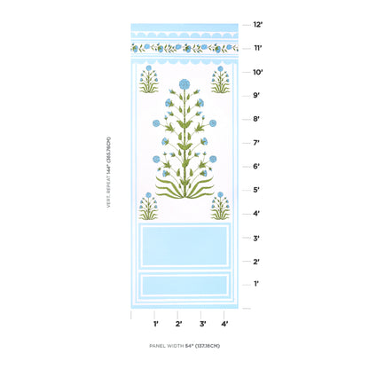 SCHUMACHER  MARIE-ANNE OUDEJANS ROYAL POPPY PANEL A   BLUE   - 5014431