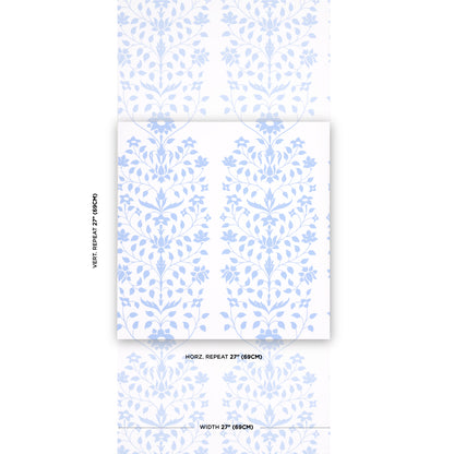 SCHUMACHER  MARIE-ANNE OUDEJANS JAIPUR MUGHAL FLOWER   BLUE   - 5014460