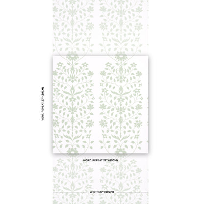 SCHUMACHER  MARIE-ANNE OUDEJANS JAIPUR MUGHAL FLOWER   GREEN   - 5014461