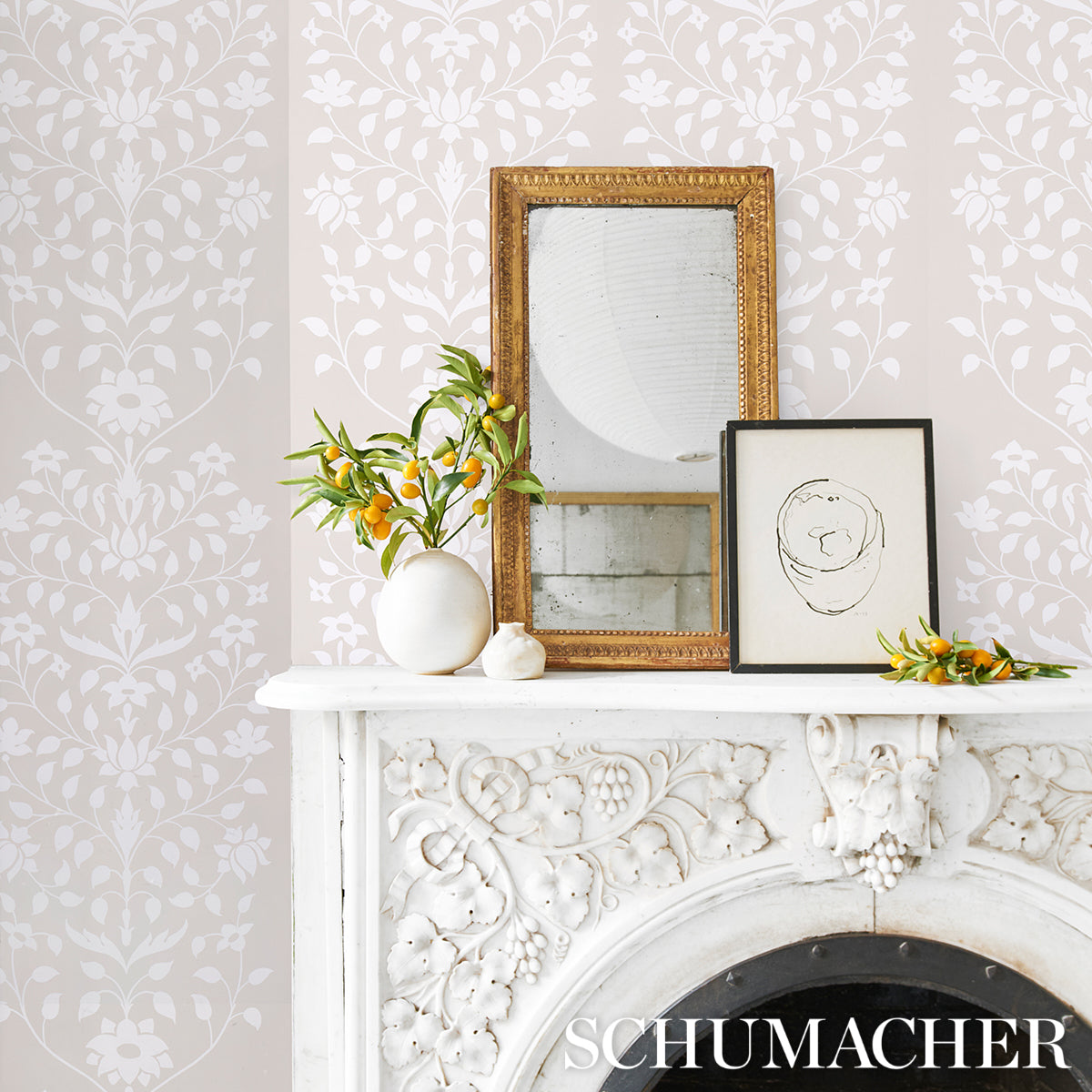 SCHUMACHER  MARIE-ANNE OUDEJANS JAIPUR MUGHAL FLOWER   Neutral   - 5014462
