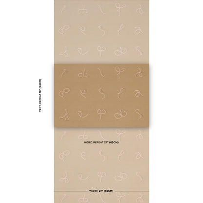 SCHUMACHER  CHARLAP HYMAN & HERRERO BUTCHER STRING   RED , WHITE ON BROWN   - 5014471