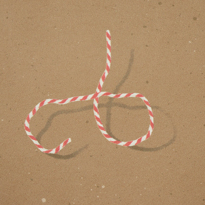 SCHUMACHER  CHARLAP HYMAN & HERRERO BUTCHER STRING   RED , WHITE ON BROWN   - 5014471