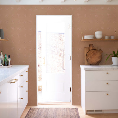 SCHUMACHER  CHARLAP HYMAN & HERRERO BUTCHER STRING   RED , WHITE ON BROWN   - 5014471