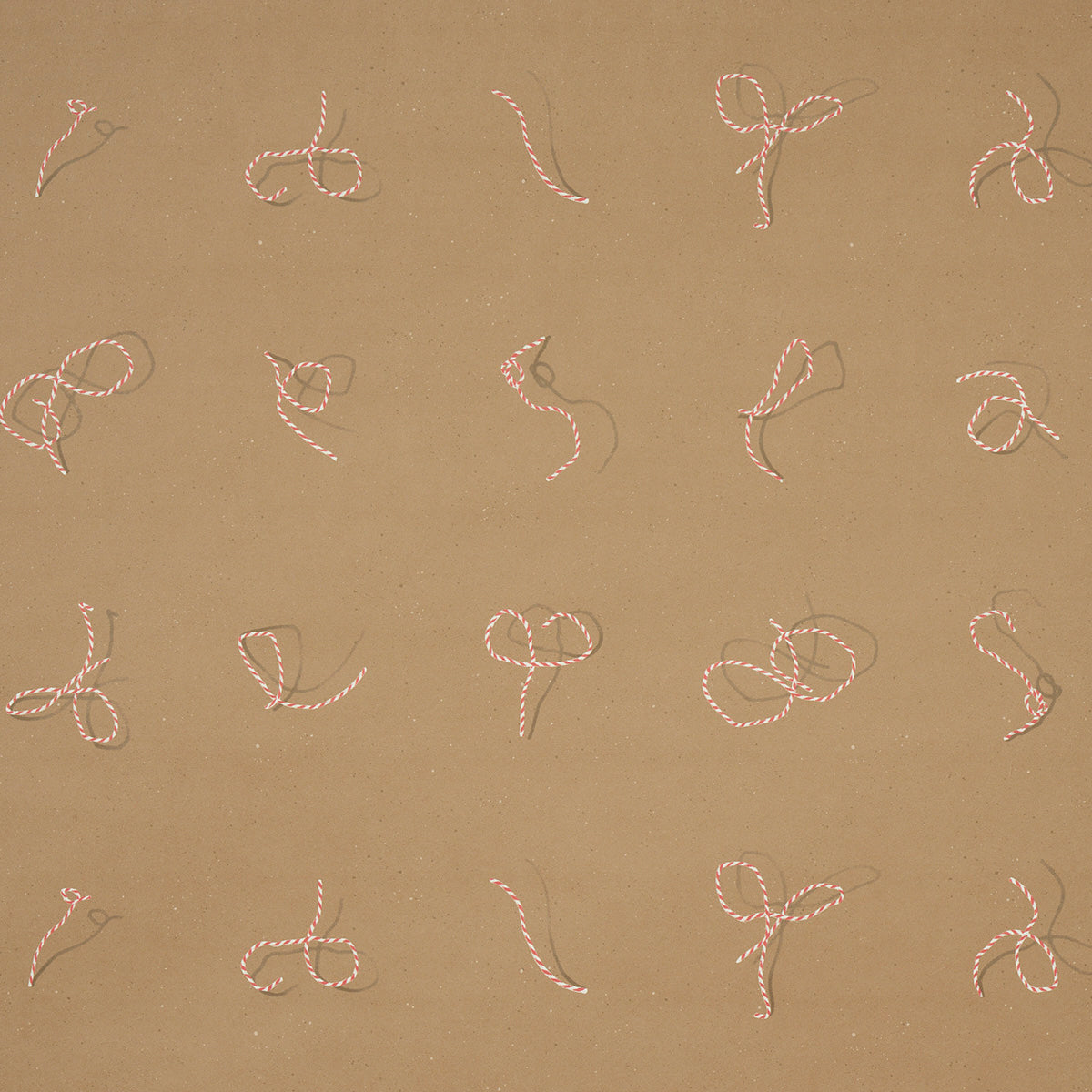 SCHUMACHER  CHARLAP HYMAN & HERRERO BUTCHER STRING   RED , WHITE ON BROWN   - 5014471