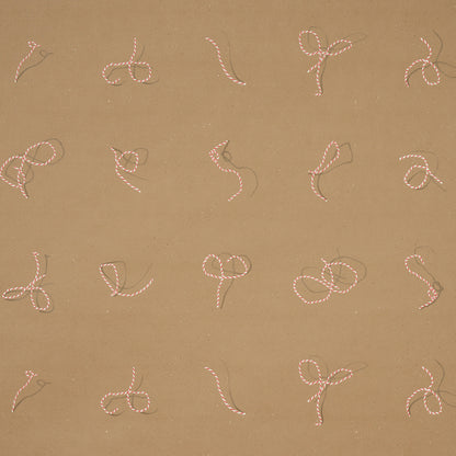 SCHUMACHER  CHARLAP HYMAN & HERRERO BUTCHER STRING   RED , WHITE ON BROWN   - 5014471