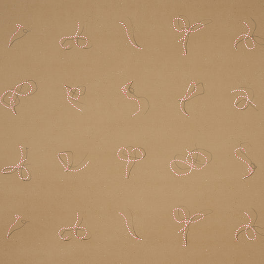 SCHUMACHER  CHARLAP HYMAN & HERRERO BUTCHER STRING   RED , WHITE ON BROWN   - 5014471