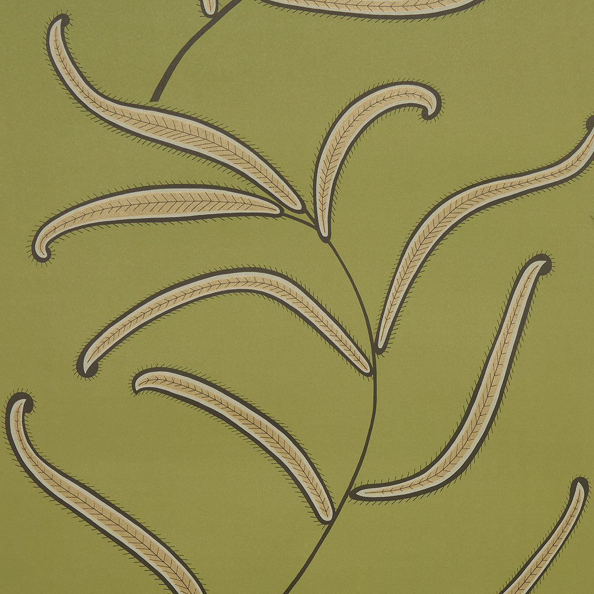 SCHUMACHER WALLCOVERING  NEISHA CROSLAND CATERPILLAR LEAF   MEADOW GREEN   - 5014531